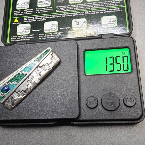 Carolyn Pollack Relios Sterling Silver Inlay Turquoise Malachite Lapis Brooch 2" - Picture 11 of 11